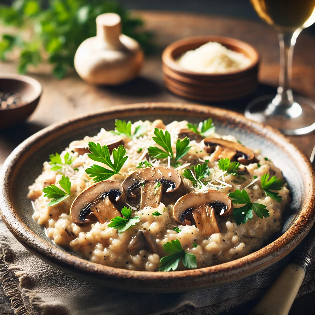 risotto z pieczarkami